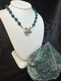 19" Sterling Silver and Apatite Starfish Necklace