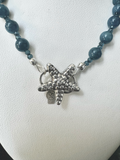 19" Sterling Silver and Apatite Starfish Necklace