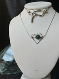Sterling Silver Apatite Heart Necklace