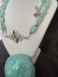 Amazonite and Sterling Silver Necklace
