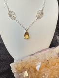 Citrine and Sterling Silver Necklace