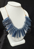 Elegant Kyanite and Gold-Filled Statement Necklace (Adjustable Length)