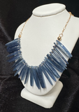 Elegant Kyanite and Gold-Filled Statement Necklace (Adjustable Length)