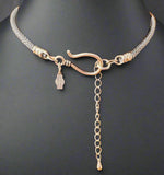 Adjustable Amethyst Necklace with Stainless Steel Chain and Sterling Silver Clasp – 18" to 21"