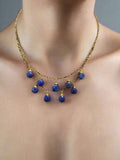 High-Quality Lapis Lazuli Necklace with Gold-Filled Chain – Adjustable 15" to 18"