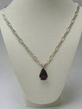 AAA-Rated Mozambique Garnet Necklace with Sterling Silver Oval Chain – 20"