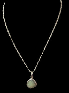 Opal Pendant Necklace with Sterling Silver Chain – Adjustable 19", 20", or 22"