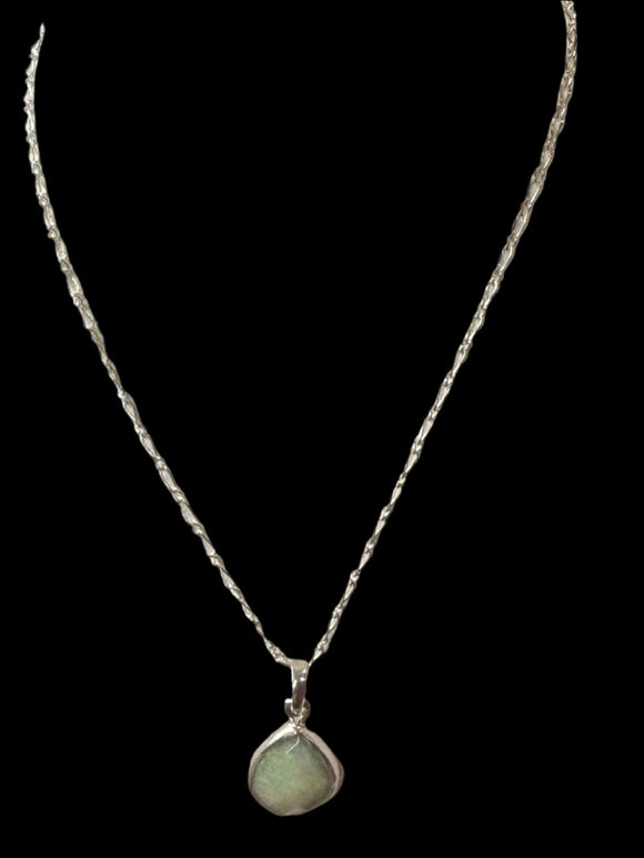 Opal Pendant Necklace with Sterling Silver Chain – Adjustable 19