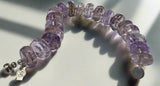 Ametrine Bracelet with Sterling Silver Beads and Magnetic Clasp – 7"