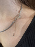 Adjustable Amethyst Necklace with Stainless Steel Chain and Sterling Silver Clasp – 18" to 21"