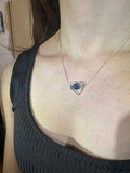 Sterling Silver Apatite Heart Necklace