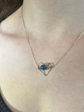 Sterling Silver Apatite Heart Necklace