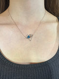 Sterling Silver Apatite Heart Necklace