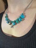 Turquoise and Sterling Silver Starfish Necklace