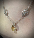 Citrine and Sterling Silver Necklace