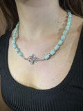 Amazonite and Sterling Silver Necklace