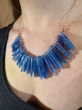 Elegant Kyanite and Gold-Filled Statement Necklace (Adjustable Length)