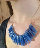 Elegant Kyanite and Gold-Filled Statement Necklace (Adjustable Length)