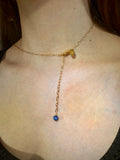 Elegant Kyanite and Gold-Filled Statement Necklace (Adjustable Length)