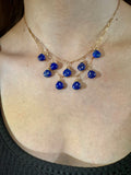 High-Quality Lapis Lazuli Necklace with Gold-Filled Chain – Adjustable 15" to 18"