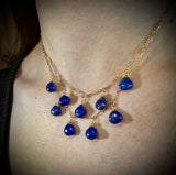 High-Quality Lapis Lazuli Necklace with Gold-Filled Chain – Adjustable 15" to 18"