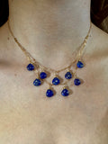 High-Quality Lapis Lazuli Necklace with Gold-Filled Chain – Adjustable 15" to 18"