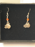 Carnelian Pumpkin Earrings