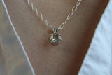 Adjustable 16"-20" Green Prasiolite Trillion Pendant Necklace Set in Solid Sterling Silver