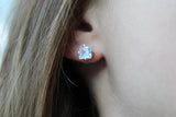 Square Mystic Topaz Earrings