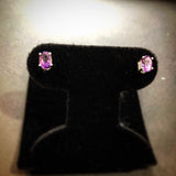 Pink Topaz Earrings in Sterling Silver