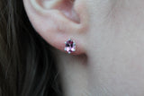 Pink Topaz Earrings in Sterling Silver