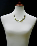 14"-18" Peridot, Citrine, & Lapis Lazuli Three Strand Adjustable Necklace