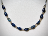 21" Oval Sodalite Bead & Labradorite Necklace