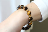 8.5" Tiger's Eye and Citrine Bracelet