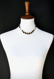 16" Tiger's-Eye and Gold Colored Necklace