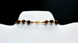 16" Tiger's-Eye and Gold Colored Necklace