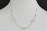 Rose Quartz and Sterling Silver Necklace