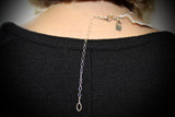 Adjustable 16"-20" Green Amethyst Trillion Pendant Necklace Set in Solid Sterlin