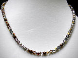 19" Amber faceted glass necklace
