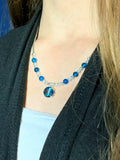 London Blue Topaz with Apatite stone accent