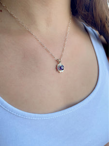 Amethyst flower necklace