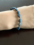 Blue Coral Tear Drop Stretch Bracelet