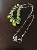 19” Peridot Nugget Cluster Necklace