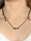 Casual Sterling Silver Filigree Ball on Leather Necklace