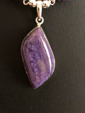 19” Charoite Diamond accent Necklace