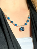London Blue Topaz with Apatite stone accent