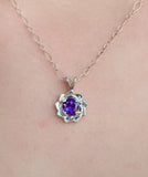 Amethyst flower necklace