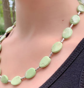 19" Lemon Chrysoprase Necklace