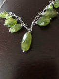 19” Peridot Nugget Cluster Necklace