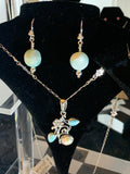 Larimar dangle Earrings